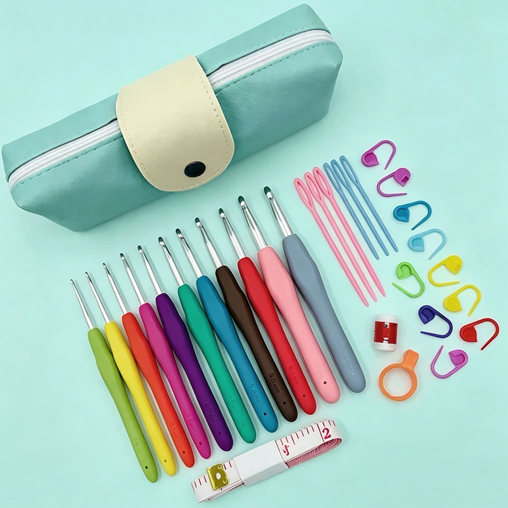 37pcs Set Jarum Rajut Crochet  - Tool Bag ulasan dan harga